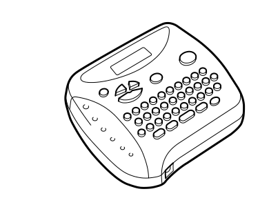 Official Brother PT-1130 user-guide line drawing showing the compact QWERTY handheld label maker; diagram, not a product photograph