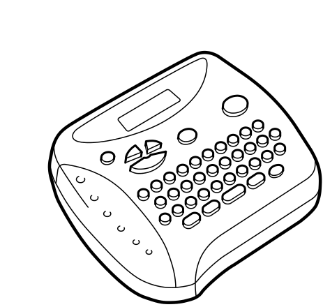Brother PT-11Q handheld label maker as drawn on the cover of its exact-model user guide; manufacturer illustration, not a product photograph