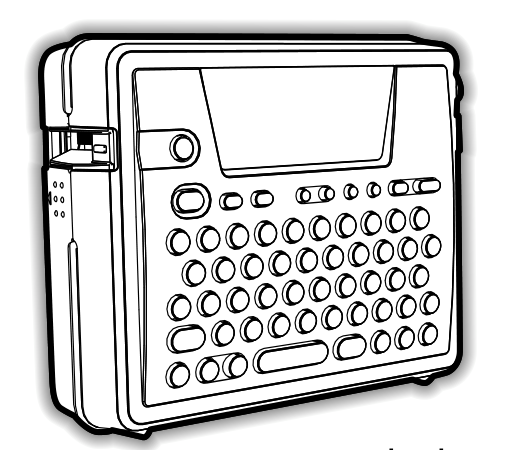 Line illustration of the Brother P-touch PT-18R handheld QWERTY label maker from the exact model’s manual cover