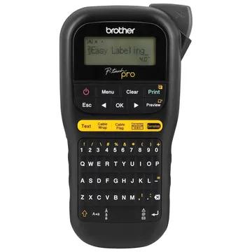 Brother P-touch PT-H111 Pro handheld label maker with black body, one-line display and dedicated cable-format keys